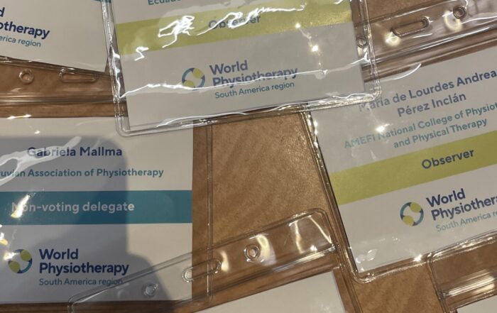 s Basantes en asamblea regional World Physiotherapy 1